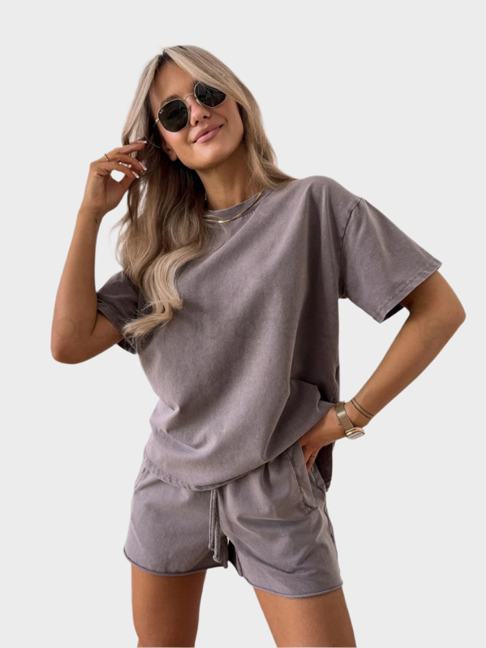 Casual Zestaw z T-shirtem i Spodniami Jogger