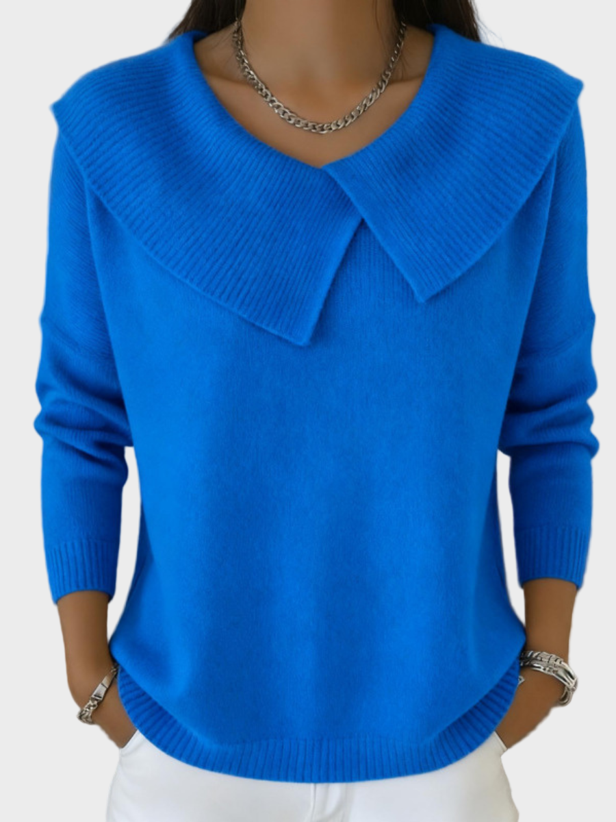 Lucia - Ciepły sweter z miękkim kołnierzem