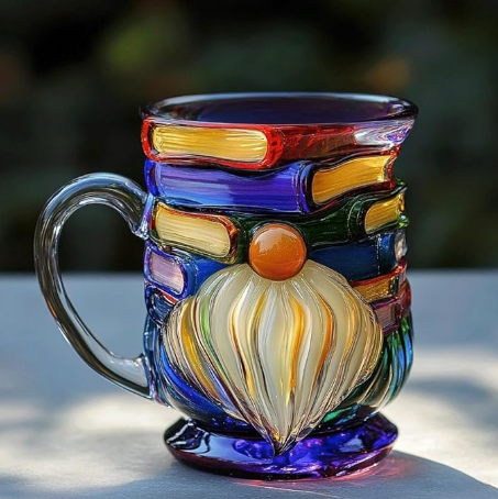 Artystyczny kubek 3D „Krasnolud – Motyw książkowy”