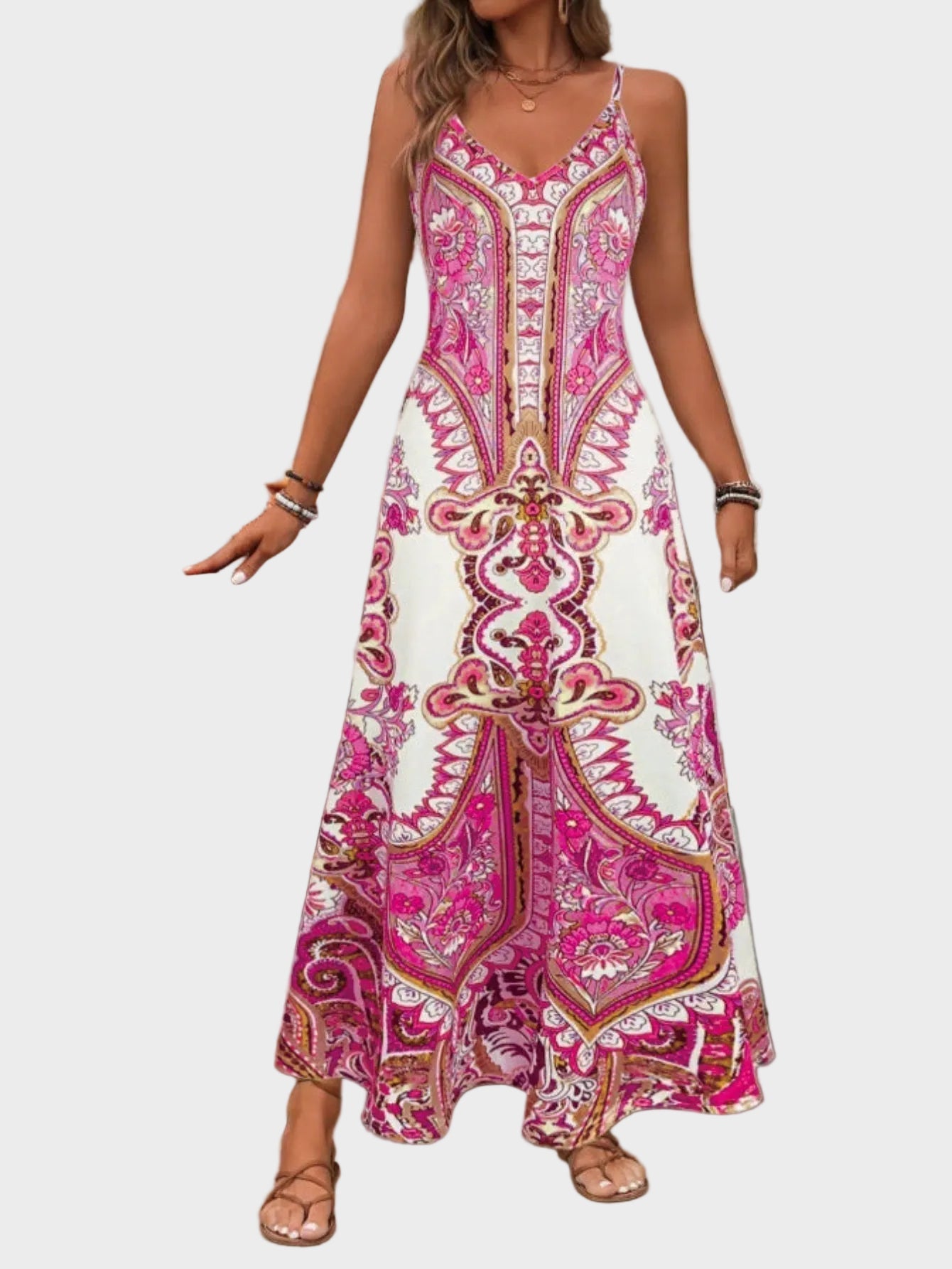 Klára - Eleganckie letnie maxi sukienki bez rękawów