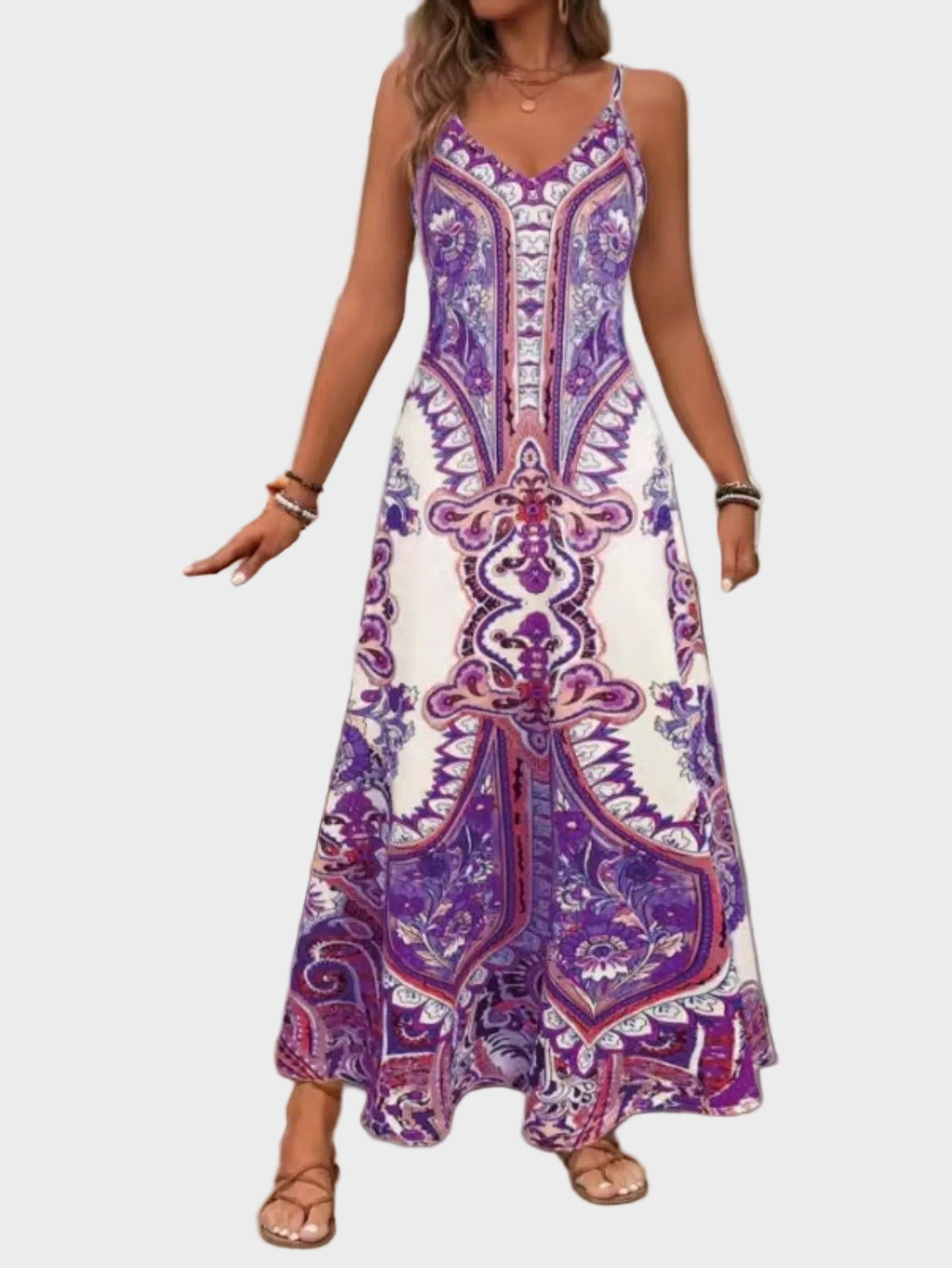 Klára - Eleganckie letnie maxi sukienki bez rękawów