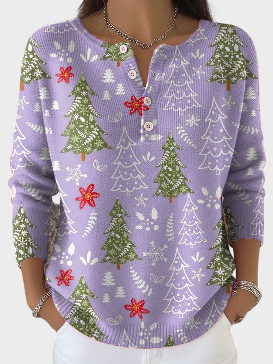 Iris - Świąteczny sweter z guzikami