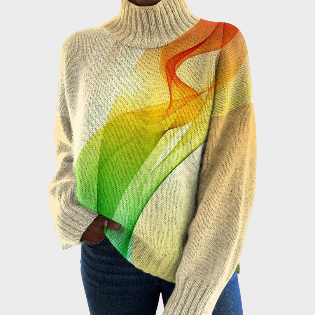 Bianca - Artystyczny sweter pleciony