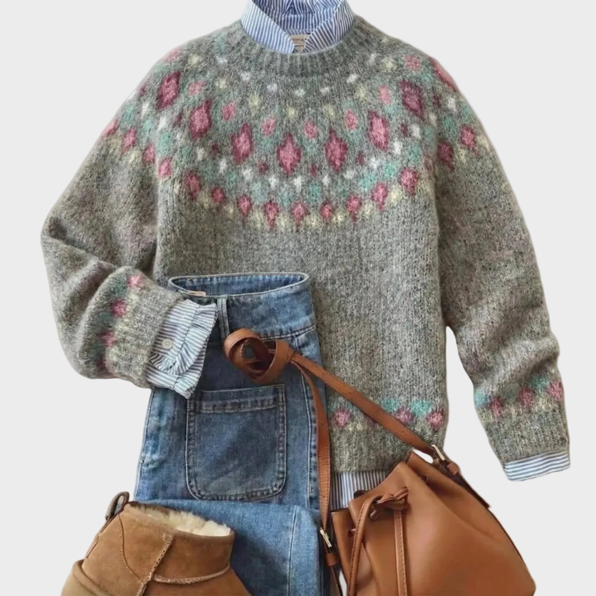 Eleanor - Dziedzictwo Nordic Sweter Pleciony