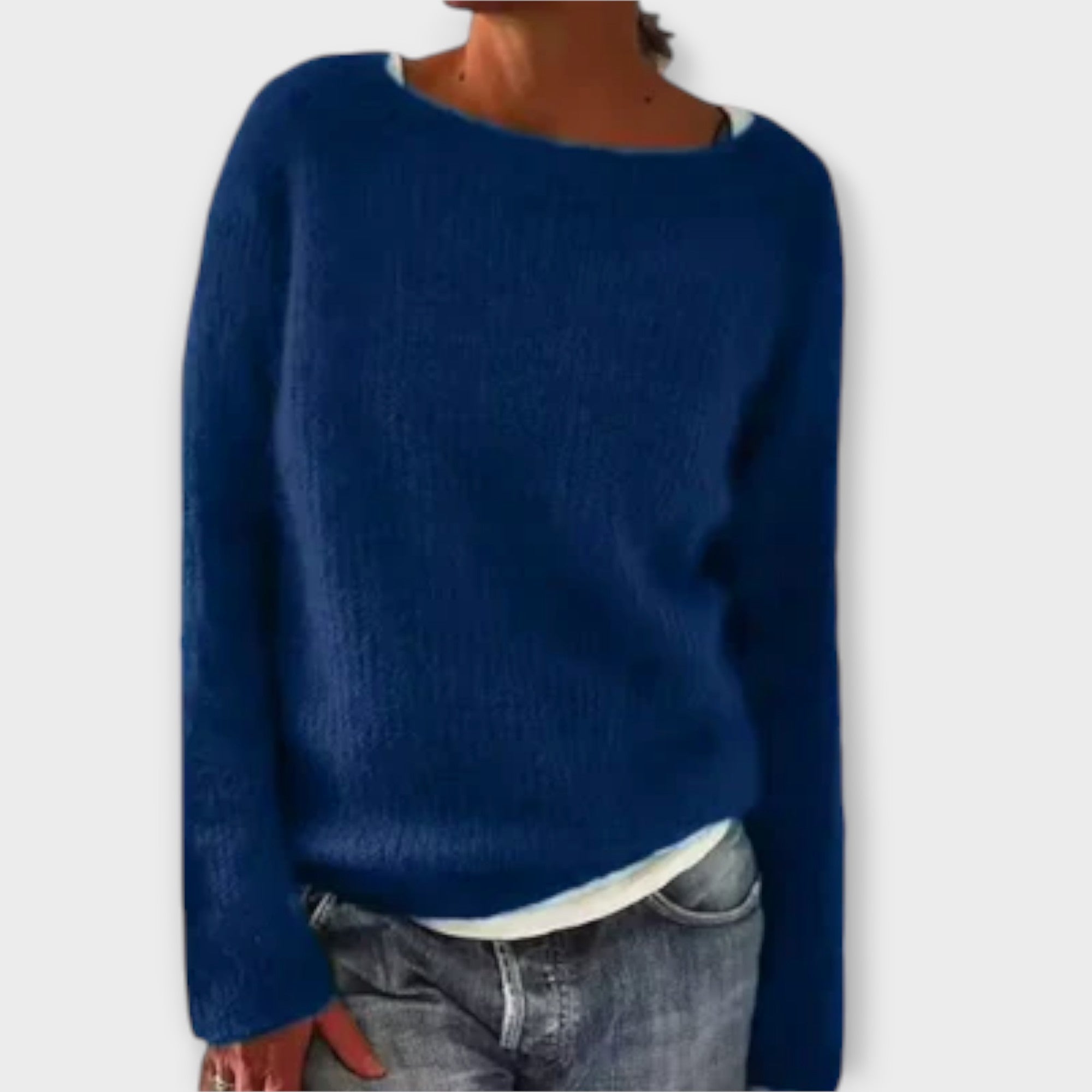 Regine – jednolity sweter pleciony