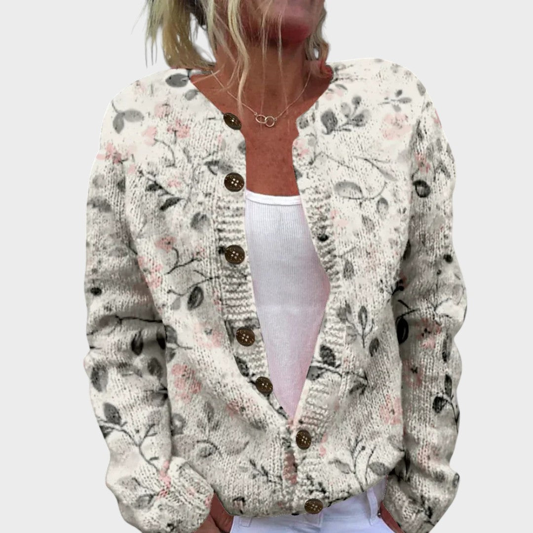 Margarida - Jesienny kwiatowy sweter
