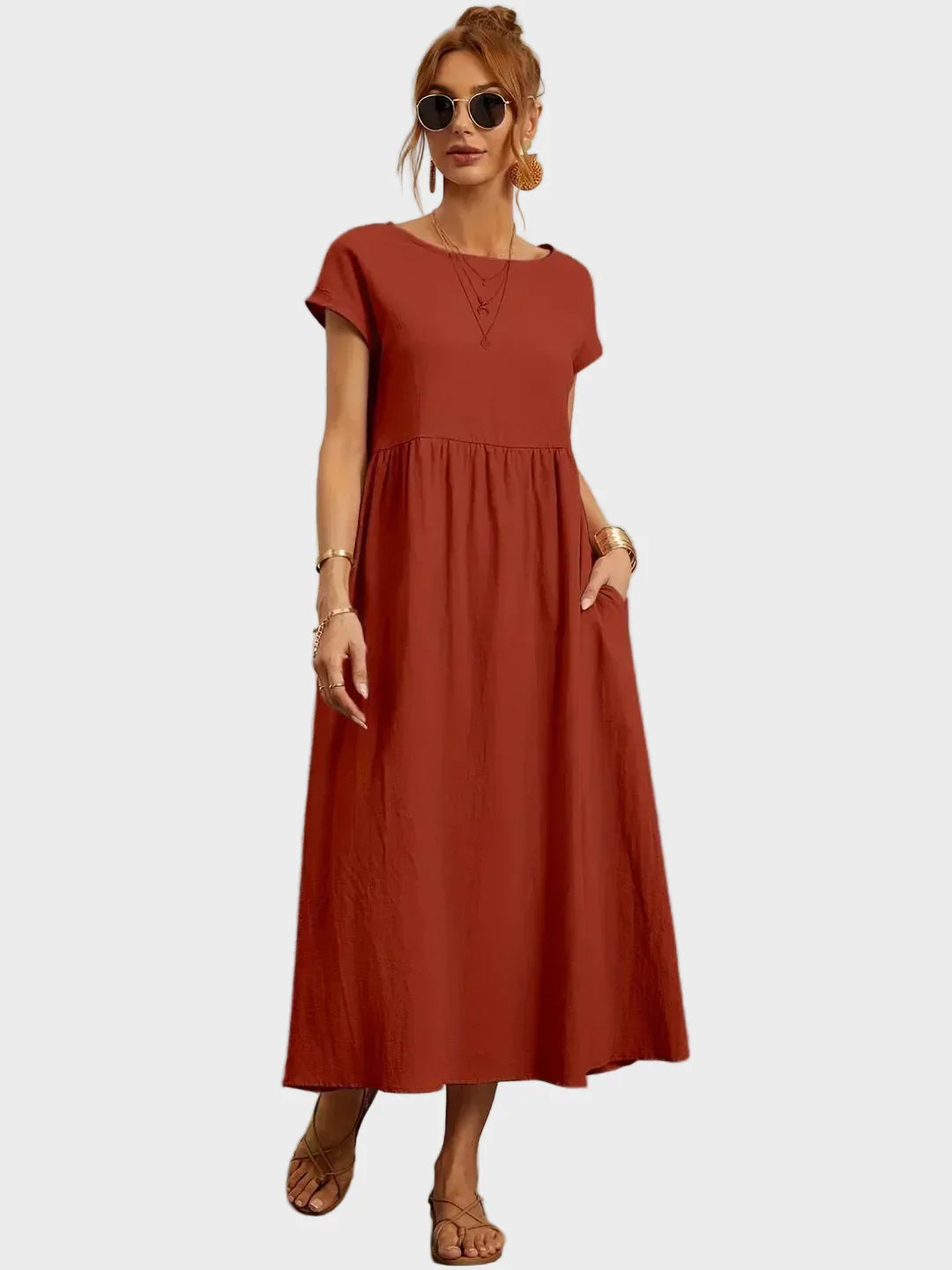 Gabrielle™ — Midi sukienka w eleganckim, ponadczasowym stylu
