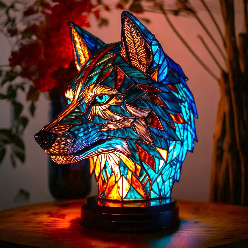 Pluto - Lampa wilcza Magisk w witrażu