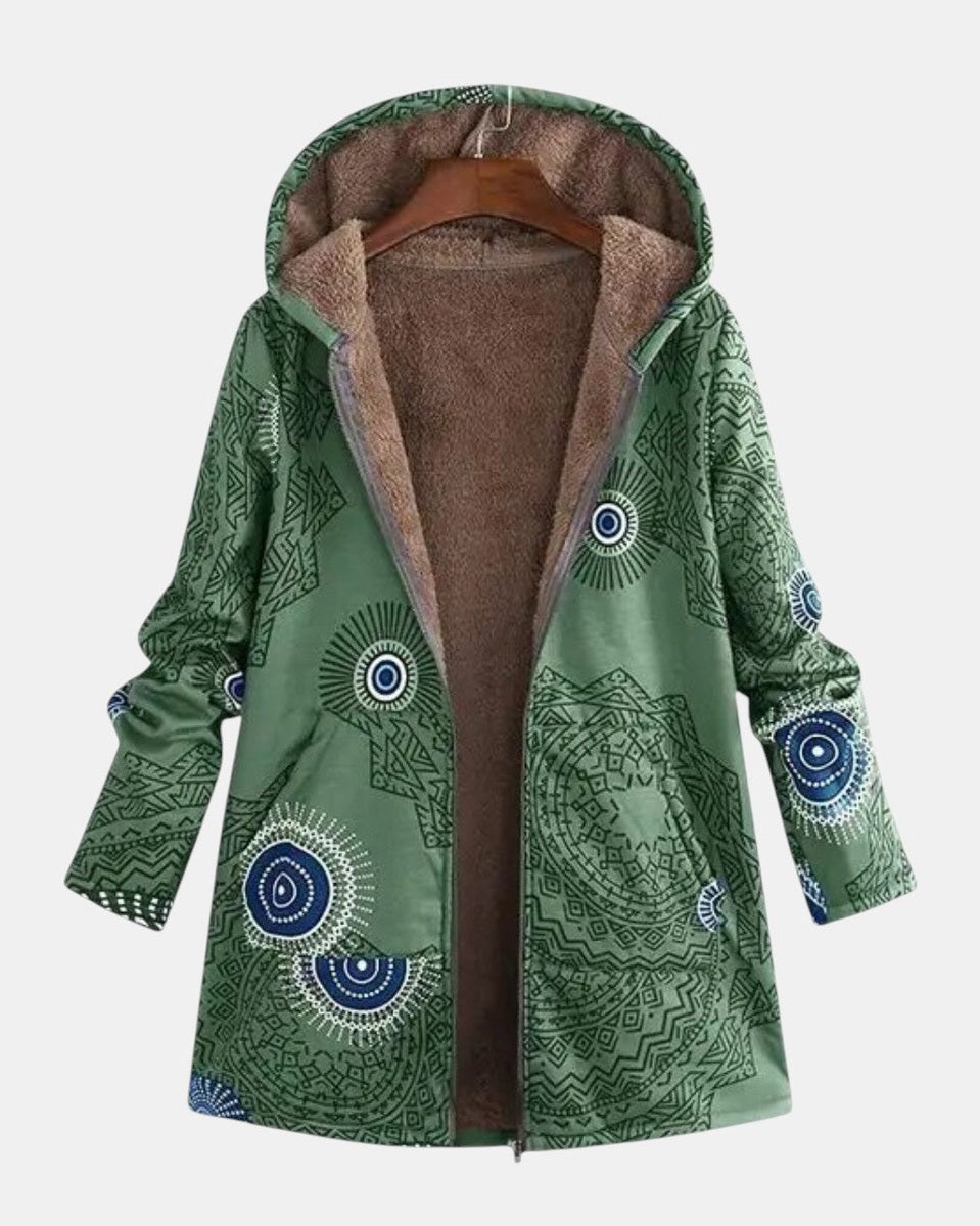 Sage - Tribal Wzór Sherpa Kurtka